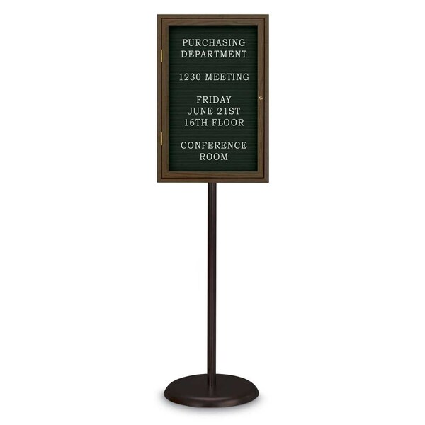Corkboard, Double Door, Radius Frame, 42x32", Satin/Black